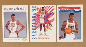 1991-92 NBA Hoops Patrick Ewing 1992 USA Basketball #577, 532 & Impel #10 - Picture 1 of 2