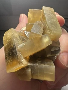 Superb Golden Barite Crystals, Monte Mesu Villamarsaggia, Sardinia, Italy - Picture 1 of 6