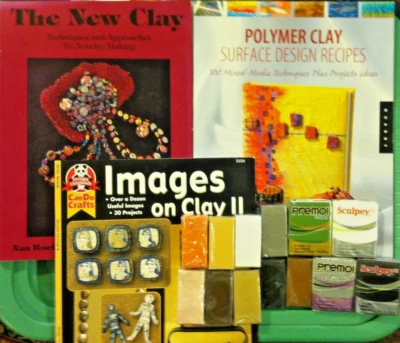 New 🔥SCULPEY PREMO CLAY🔥 12 Colors 17 oz Polymer Projects Jewelry Making Books - Image 1 of 4