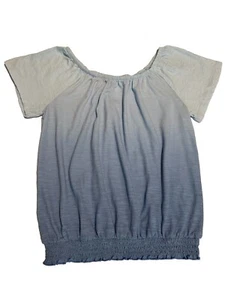 Girls SO Light Blue Top Puff Short Sleeve Size XL 14/ 16 - Picture 1 of 5