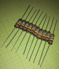 10 résistances carbone 820K. 1W 10%. NOS. carbon comp resistor