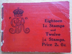 BB1 August 1911 George V 2/- Stitched Booklet. - Picture 1 of 8