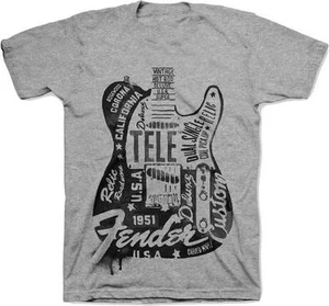 CAMISETA VINTAGE GUITARRA ELÉCTRICA SERIE HOT ROD FENDER 23 CORONA CALIFORNIA S-2XL - Imagen 1 de 3