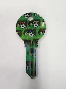 Jet Products Groovy Soccer House Key Blank-Schlage SC1-FREE SHIPPING! B5 - Picture 1 of 2