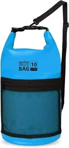 Bojury Waterproof Dry Bag 10L with Mesh Pocket and Adjustable Strap Portable - Picture 1 of 7