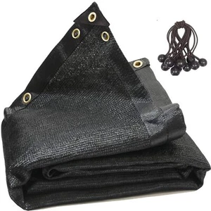 90% Black 20ft x 30ft High Density Fabric Shade Sun Shade Cloth Shade Mesh Ca... - Picture 1 of 5