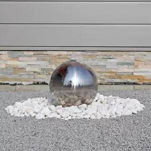CLGarden Edelstahl Springbrunnen ESB3 Kugel poliert Kugelbrunnen Gartenbrunnen - Bild 1 von 6