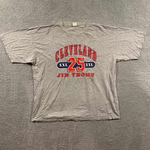 Unique Vintage 2000 Cleveland Indians Jim Thome 3XL Short Sleeve T Shirt Mens Cover
