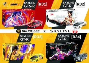 INNO64 1:64 Nissan Skyline GT-R R34, R33,R32, R31 Bruce Lee Legacy 4 Car Set - Picture 1 of 2