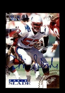 1996 Classic Pro Line Gold Chis Slade Autograph /250 Patriots - Picture 1 of 2