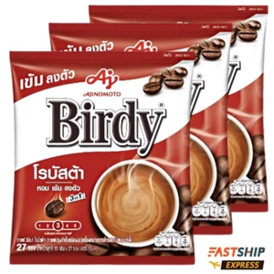 Birdy Robusta Instant Coffee Powder Mixed 3in1 Nice Coffee Drink Aroma 3 Packs - Picture 1 of 11