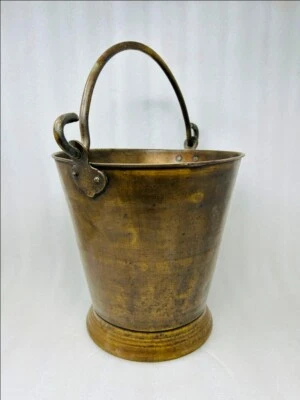 Antique Brass Hand Forged Water Pulling Bucket Old Brass Hanging Planter Bucket - Image 1 of 4