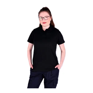 Polo-Shirt schwarz mit Schultertunnel Uniformpolo bis 8XL - Picture 1 of 42