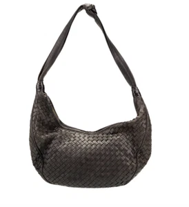 Bottega Veneta Intrecciato Black Woven Hobo Shoulder Bag - Picture 1 of 6