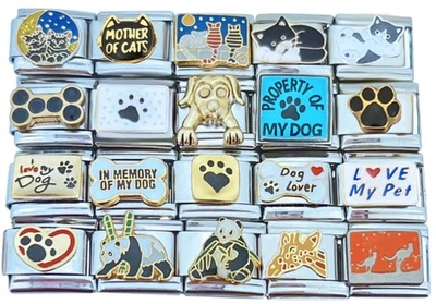 9mm Italian Charms Dogs Cats Pets Assorted Animals (collection #5) Foto 1 de 2