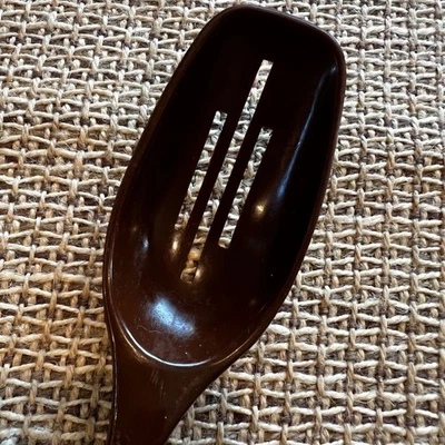 Vintage Foley Brown Slotted Spoon Spatula Kitchen Utensil Retro Cooking - Image 1 of 4