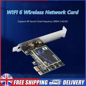 Convertisseur adaptateur Ethernet WiFi6 double bande PCI-E 1X carte réseau sans fil - Photo 1/7