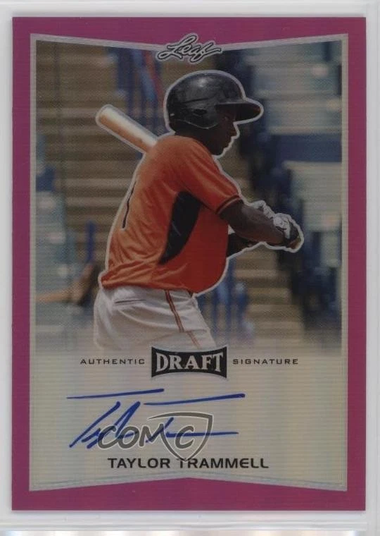 2016 Leaf Metal Draft Pink Prismatic /15 Taylor Trammell #BA-TT1 Auto - Image 1 of 2