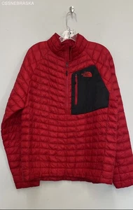 The North Face Red Thermoball Half Zip Pullover Puffer Jacket - Size M - Bild 1 von 7