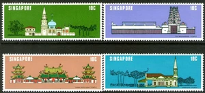 Singapur 1978 1978 Monumentos Nacionales Completo 4V MNH - Imagen 1 de 2