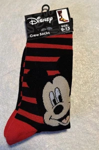 Disney Topolino n. Calze Crew 1 Finger Point 1 Paio Adulto Taglia 9-13 Nuove con etichette - Foto 1 di 5