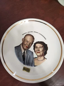 General and Mrs. Dwight D. Eisenhower Collectable Plate 1969 Edition W/STICKER - Picture 1 of 8