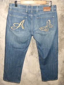 JEANS CAPRI MARIPOSA BORDADOS ANONAME TALLA 32... WOW!! - Imagen 1 de 6