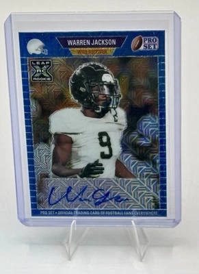 2021 Leaf Pro Set Metal Warren Jackson RC #PA-WJ1 Blue Mojo /30 Auto  - Image 1 of 3