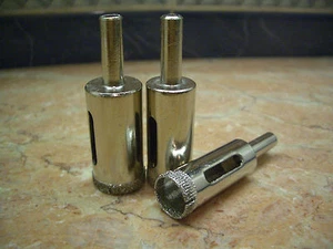 3 pieces 18mm ( 23/32" inch ) THK Diamond coated core drill drills bit hole saw - Picture 1 of 3