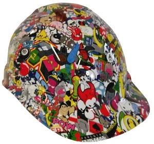 Hydro Dipped Hard Hat Ridgeline Cap Style Custom Sticker Bomb  - Bild 1 von 8