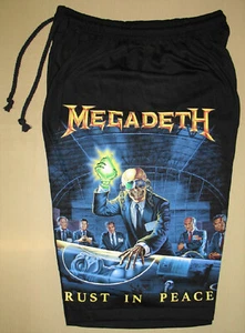 Megadeth Rust In Peace Thrash Metal Band Cotton Shorts Sweatpants Free Size New! - Picture 1 of 2