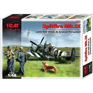 ICM 48801 Scale Modellbausatz 1:48 Spitfire Mk.IX mit RAF Piloten & Bodenpersonal - Bild 1 von 24
