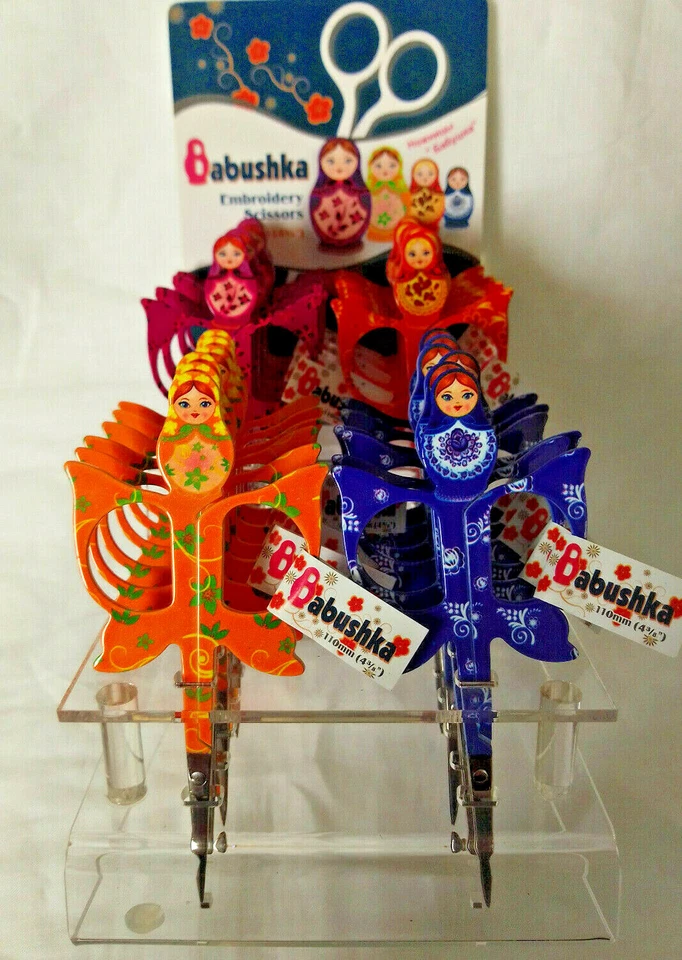 STICKSCHERE - NÄHSCHERE - BABUSCHKA - 4 FARBEN - SCHERE - EMBROIDERY SCISSOR - Bild 1 von 1