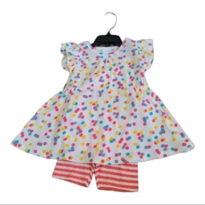 Harper Canyon Outfit Baby 24 Months Shirt and Striped Short 2 Piece Set - Picture 1 of 2