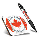 1 X Square Coaster & 1 Pen British Columbia Province Canada Flag #60002