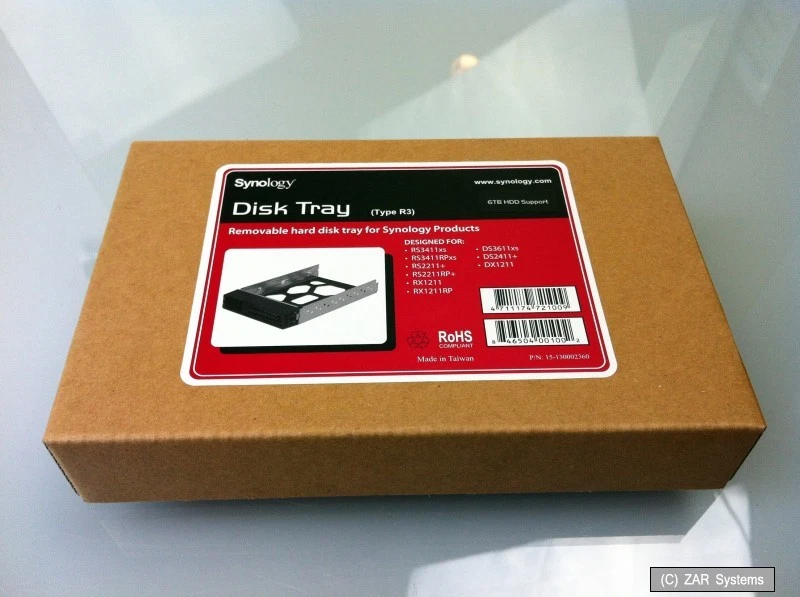 Synology HD Tray Type R3, 90-DTR301Z31 Einbaurahmen für DS2413, RS3411XS, NEU