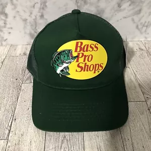 Bass Pro Shops Hat Outdoor Fishing Baseball Trucker Mesh Cap Green SnapBack - Picture 1 of 7