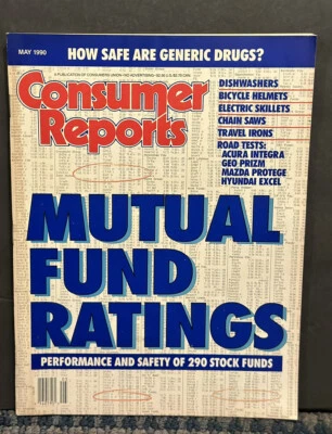 1990 May Consumer Reports Magazine, Mutual Fund Ratings (MH610) - Image 1 of 2