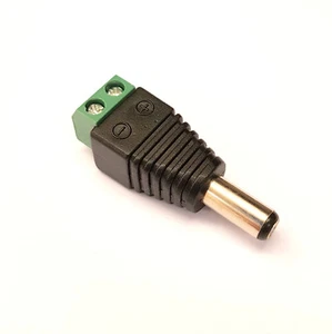 PLUGZ2GO MALE 2.5MM X 5.5MM DC POWER CONNECTOR for CCTV/REPAIRS - Picture 1 of 4