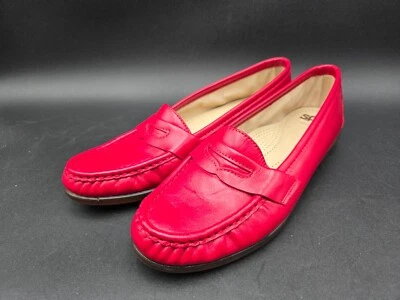 SAS Shoes Womens 8 Penny Loafer Moccasin Red Leather Slip-On Comfort Tripad - Image 1 of 4