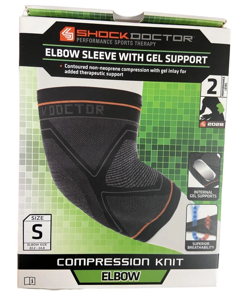 Elbow Support Shock Doctor Compression Black Level 2 - New - Image 1 of 4