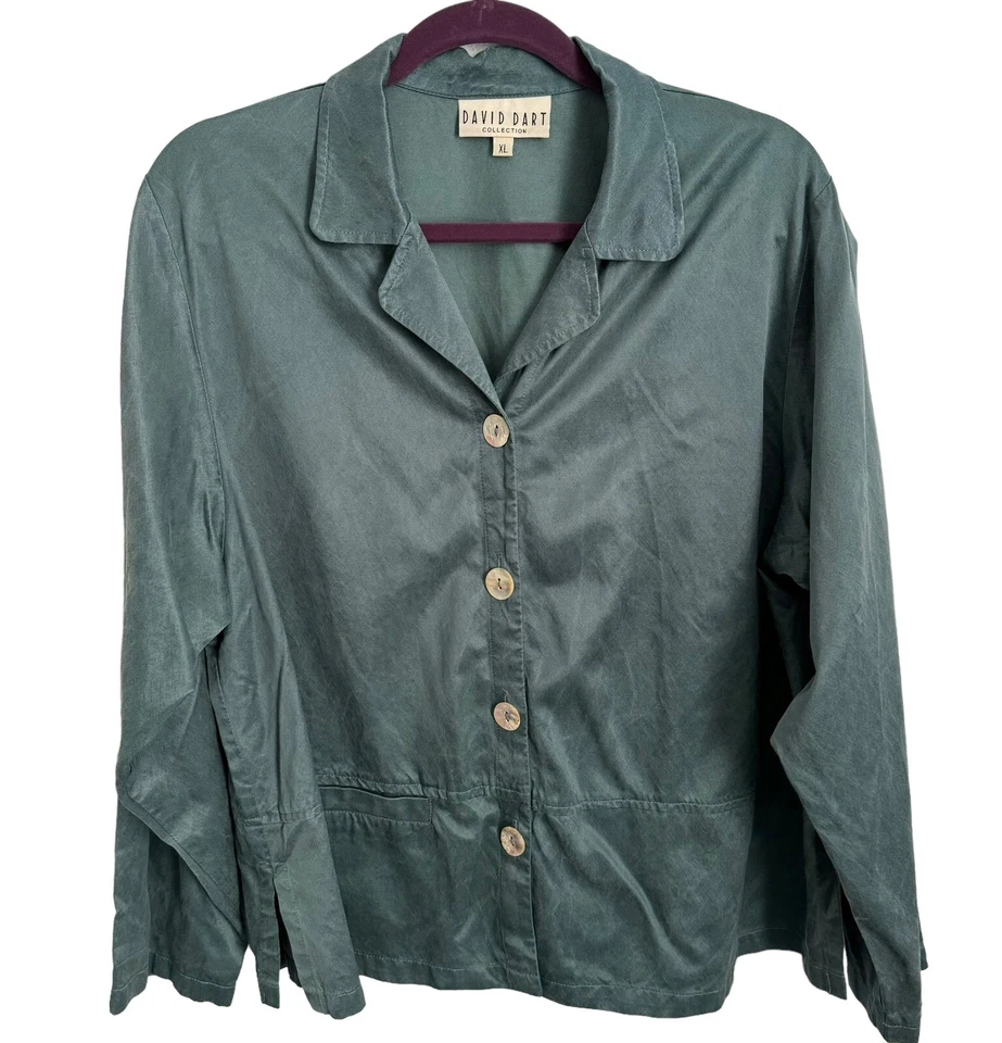 Jaqueta David Dart tamanho XL grega manga comprida com botões - Imagem 1 de 4