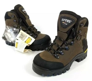 Lytos Vibram Suela Botas Negro Marrón Para Hombre Talla 6 Impermeables Diseñadas en Italia Nuevas - Imagen 1 de 12