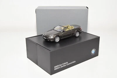 B25 1:43 MINICHAMPS BMW 6ER 6ER CABRIO MET. BRAUN HÄNDLER MIB - Bild 1 von 4