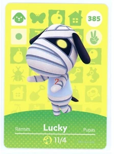 Lucky #385  - Amiibo Card - Animal Crossing Series 1 - Authentic Nintendo - Picture 1 of 2