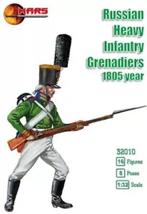 MARS 32010 NAPOLEONIC WARS RUSSIAN HEAVY INFANTRY GRENADIERS 1805 (GREEN) - Picture 1 of 1