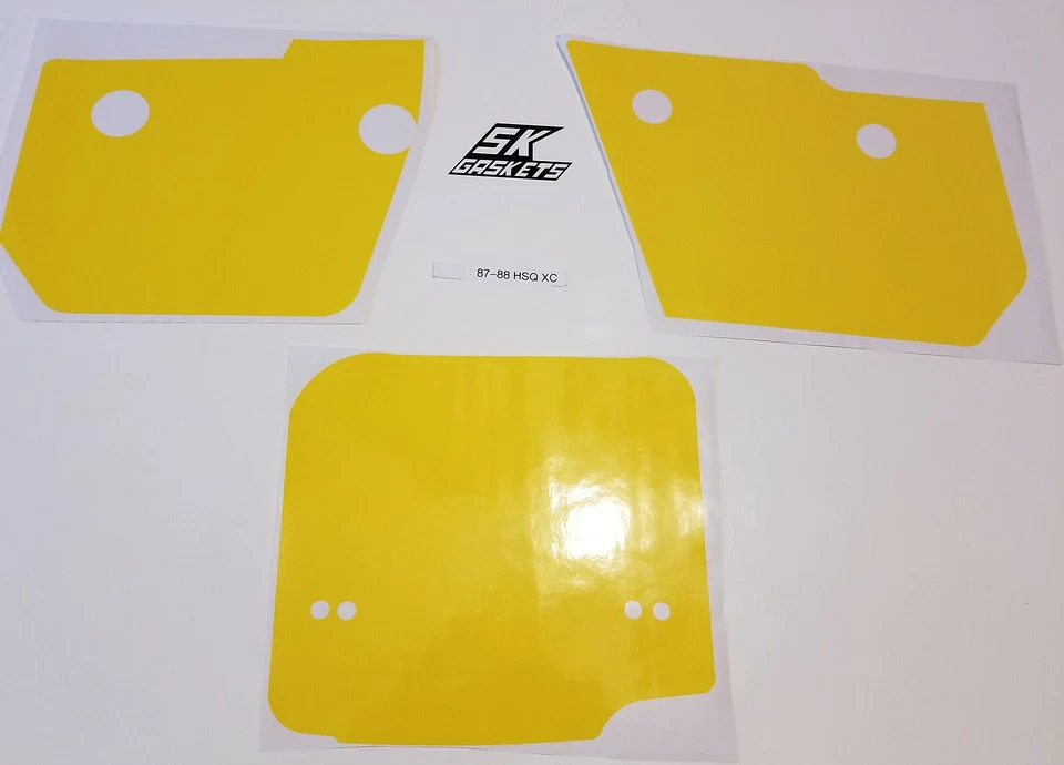 87 88 1987 1988 Husqvarna XC 125 250 430 matrícula fondo calcomanía pegatina Foto 1 de 1