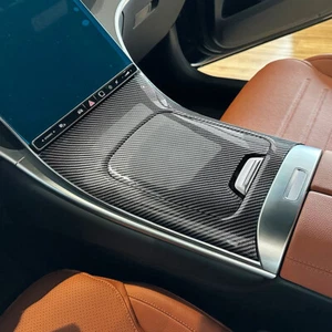 Carbon Optik Mittelkonsole Armlehne Blende Abdeckung Für Mercedes GLC X254 - Bild 1 von 9