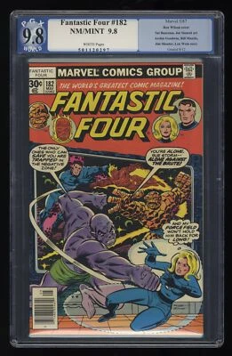 Fantastic Four #182 PGX NM/M 9.8 White Pages Marvel 1977 - Image 1 of 2