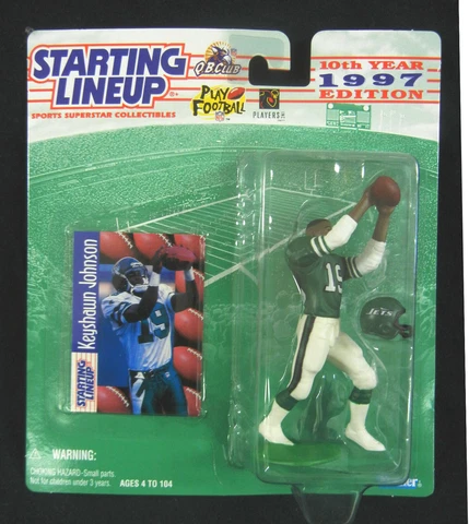 USC Trojans Rose Bowl Star KEYSHAWN JOHNSON 1997 SLU Figure : NFL New York Jets Cover